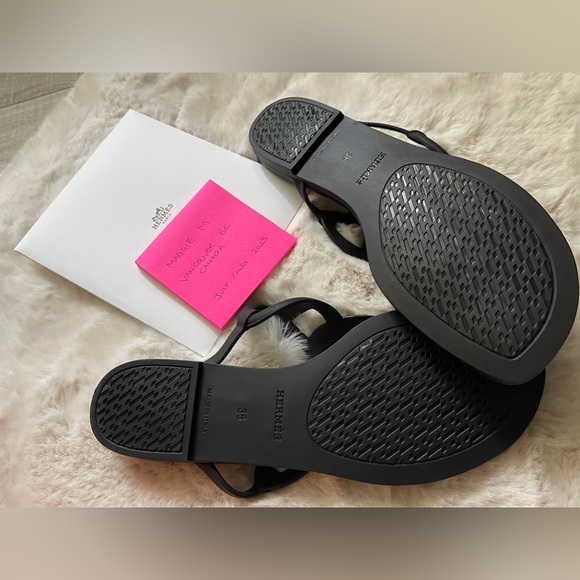 [SOLD] BNIB Hermes Egerie Sandal - Black - Size 38 - Picture 3 of 4